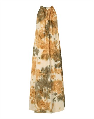 Hope Abstract Halter Kjole - Forest Combo